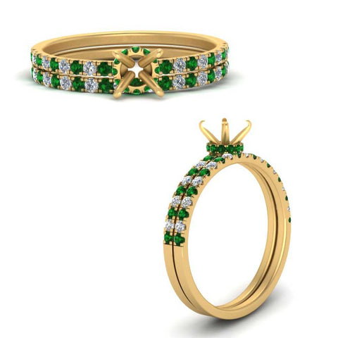 hidden-halo-half-way-semi-mount-diamond-wedding-ring-set-with-emerald-in-FD9168SMGEMGRANGLE3-NL-YG