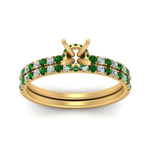 hidden-halo-half-way-semi-mount-diamond-wedding-ring-set-with-emerald-in-FD9168SMGEMGRANGLE3-NL-YG