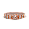 Thumbnail 42 - hidden-halo-half-way-semi-mount-diamond-wedding-ring-set-with-orange-sapphire-in-FD9168SMGSAORANGLE3-NL-RG