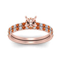 Thumbnail 43 - hidden-halo-half-way-semi-mount-diamond-wedding-ring-set-with-orange-sapphire-in-FD9168SMGSAORANGLE3-NL-RG