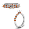 Thumbnail 9 - hidden-halo-half-way-semi-mount-diamond-wedding-ring-set-with-orange-sapphire-in-FD9168SMGSAORANGLE3-NL-WG