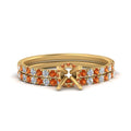 Thumbnail 26 - hidden-halo-half-way-semi-mount-diamond-wedding-ring-set-with-orange-sapphire-in-FD9168SMGSAORANGLE3-NL-YG