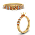 Thumbnail 25 - hidden-halo-half-way-semi-mount-diamond-wedding-ring-set-with-orange-sapphire-in-FD9168SMGSAORANGLE3-NL-YG