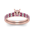 Thumbnail 39 - hidden-halo-half-way-semi-mount-diamond-wedding-ring-set-with-pink-sapphire-in-FD9168SMGSADRPIANGLE3-NL-RG