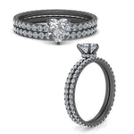 Load image into Gallery viewer, hidden-halo-heart-wedding-ring-set-in-black-gold-FD9168HTANGLE3-NL-BG
