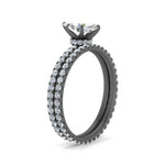 Load image into Gallery viewer, hidden-halo-marquise-wedding-ring-set-in-black-gold-FD9168MQANGLE3-NL-BG