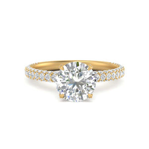 Hidden Halo Micropave Engagement Ring