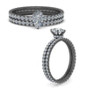 Load image into Gallery viewer, hidden-halo-pear-wedding-ring-set-in-black-gold-FD9168PEANGLE3-NL-BG