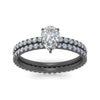Load image into Gallery viewer, hidden-halo-pear-wedding-ring-set-in-black-gold-FD9168PEANGLE3-NL-BG