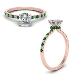 Load image into Gallery viewer, hidden-halo-petite-asscher-cut-diamond-engagement-ring-with-emerald-in-FD9168ASRGEMGRANGLE3-NL-RG
