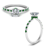 Load image into Gallery viewer, hidden-halo-petite-asscher-cut-diamond-engagement-ring-with-emerald-in-FD9168ASRGEMGRANGLE3-NL-WG
