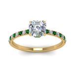 Load image into Gallery viewer, hidden-halo-petite-asscher-cut-diamond-engagement-ring-with-emerald-in-FD9168ASRGEMGRANGLE3-NL-YG
