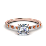 Load image into Gallery viewer, hidden-halo-petite-asscher-cut-diamond-engagement-ring-with-orange-sapphire-in-FD9168ASRGSAORANGLE3-NL-RG
