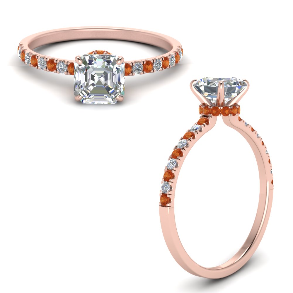 hidden-halo-petite-asscher-cut-diamond-engagement-ring-with-orange-sapphire-in-FD9168ASRGSAORANGLE3-NL-RG