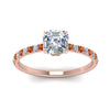 Load image into Gallery viewer, hidden-halo-petite-asscher-cut-diamond-engagement-ring-with-orange-sapphire-in-FD9168ASRGSAORANGLE3-NL-RG