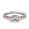 Load image into Gallery viewer, hidden-halo-petite-asscher-cut-diamond-engagement-ring-with-orange-sapphire-in-FD9168ASRGSAORANGLE3-NL-WG