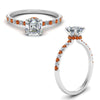 Load image into Gallery viewer, hidden-halo-petite-asscher-cut-diamond-engagement-ring-with-orange-sapphire-in-FD9168ASRGSAORANGLE3-NL-WG