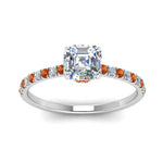 Load image into Gallery viewer, hidden-halo-petite-asscher-cut-diamond-engagement-ring-with-orange-sapphire-in-FD9168ASRGSAORANGLE3-NL-WG
