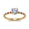 Load image into Gallery viewer, hidden-halo-petite-asscher-cut-diamond-engagement-ring-with-orange-sapphire-in-FD9168ASRGSAORANGLE3-NL-YG
