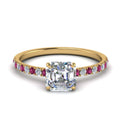 Thumbnail 37 - hidden-halo-petite-asscher-cut-diamond-engagement-ring-with-pink-sapphire-in-FD9168ASRGSADRPIANGLE3-NL-YG