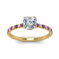 Thumbnail 38 - hidden-halo-petite-asscher-cut-diamond-engagement-ring-with-pink-sapphire-in-FD9168ASRGSADRPIANGLE3-NL-YG