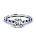 Load image into Gallery viewer, hidden-halo-petite-asscher-cut-diamond-engagement-ring-with-sapphire-in-FD9168ASRGSABLANGLE3-NL-WG
