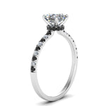 Load image into Gallery viewer, hidden-halo-petite-asscher-cut-engagement-ring-with-black-diamond-in-FD9168ASRGBLACKANGLE3-NL-WG
