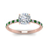 Load image into Gallery viewer, hidden-halo-petite-cushion-cut-diamond-engagement-ring-with-emerald-in-FD9168CURGEMGRANGLE3-NL-RG