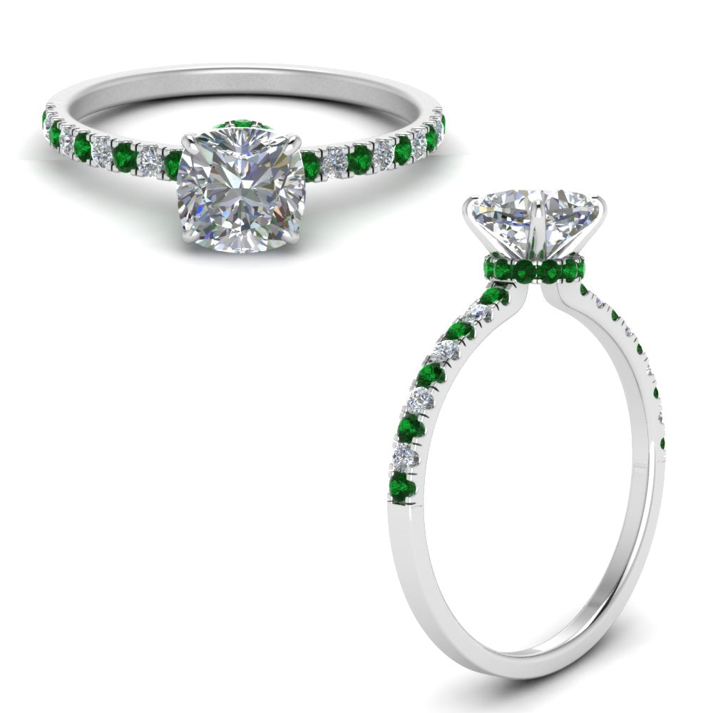 hidden-halo-petite-cushion-cut-diamond-engagement-ring-with-emerald-in-FD9168CURGEMGRANGLE3-NL-WG