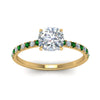 Load image into Gallery viewer, hidden-halo-petite-cushion-cut-diamond-engagement-ring-with-emerald-in-FD9168CURGEMGRANGLE3-NL-YG