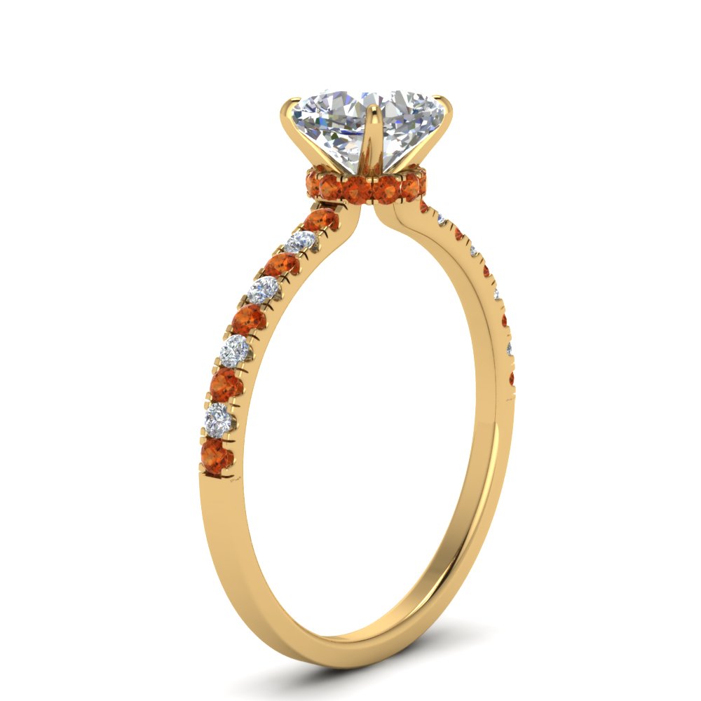 hidden-halo-petite-cushion-cut-diamond-engagement-ring-with-orange-sapphire-in-FD9168CURGSAORANGLE3-NL-YG