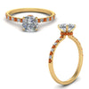 Load image into Gallery viewer, hidden-halo-petite-cushion-cut-diamond-engagement-ring-with-orange-sapphire-in-FD9168CURGSAORANGLE3-NL-YG