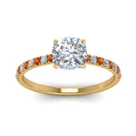 Load image into Gallery viewer, hidden-halo-petite-cushion-cut-diamond-engagement-ring-with-orange-sapphire-in-FD9168CURGSAORANGLE3-NL-YG
