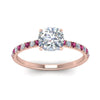 Load image into Gallery viewer, hidden-halo-petite-cushion-cut-diamond-engagement-ring-with-pink-sapphire-in-FD9168CURGSADRPIANGLE3-NL-RG