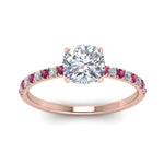 Load image into Gallery viewer, hidden-halo-petite-cushion-cut-diamond-engagement-ring-with-pink-sapphire-in-FD9168CURGSADRPIANGLE3-NL-RG
