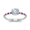 Load image into Gallery viewer, hidden-halo-petite-cushion-cut-diamond-engagement-ring-with-pink-sapphire-in-FD9168CURGSADRPIANGLE3-NL-WG
