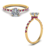 Load image into Gallery viewer, hidden-halo-petite-cushion-cut-diamond-engagement-ring-with-pink-sapphire-in-FD9168CURGSADRPIANGLE3-NL-YG
