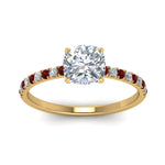 Load image into Gallery viewer, hidden-halo-petite-cushion-cut-diamond-engagement-ring-with-ruby-in-FD9168CURGRUDRANGLE3-NL-YG

