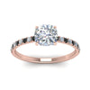 Load image into Gallery viewer, hidden-halo-petite-cushion-cut-engagement-ring-with-black-diamond-in-FD9168CURGBLACKANGLE3-NL-RG