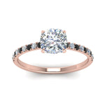 Load image into Gallery viewer, hidden-halo-petite-cushion-cut-engagement-ring-with-black-diamond-in-FD9168CURGBLACKANGLE3-NL-RG

