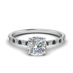 Load image into Gallery viewer, hidden-halo-petite-cushion-cut-engagement-ring-with-black-diamond-in-FD9168CURGBLACKANGLE3-NL-WG
