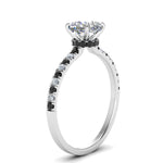 Load image into Gallery viewer, hidden-halo-petite-cushion-cut-engagement-ring-with-black-diamond-in-FD9168CURGBLACKANGLE3-NL-WG
