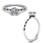 Load image into Gallery viewer, hidden-halo-petite-cushion-cut-engagement-ring-with-black-diamond-in-FD9168CURGBLACKANGLE3-NL-WG
