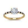 Load image into Gallery viewer, hidden-halo-petite-cushion-cut-engagement-ring-with-black-diamond-in-FD9168CURGBLACKANGLE3-NL-YG