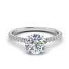 Load image into Gallery viewer, Round Diamond Half Coverage Hidden Halo Ring