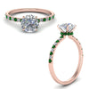 Load image into Gallery viewer, hidden-halo-petite-diamond-engagement-ring-with-emerald-in-FD9168RORGEMGRANGLE3-NL-RG