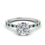 Load image into Gallery viewer, hidden-halo-petite-diamond-engagement-ring-with-emerald-in-FD9168RORGEMGRANGLE3-NL-WG
