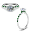 Load image into Gallery viewer, hidden-halo-petite-diamond-engagement-ring-with-emerald-in-FD9168RORGEMGRANGLE3-NL-WG
