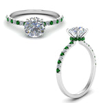 Load image into Gallery viewer, hidden-halo-petite-diamond-engagement-ring-with-emerald-in-FD9168RORGEMGRANGLE3-NL-WG
