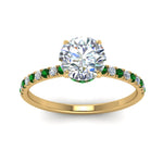 Load image into Gallery viewer, hidden-halo-petite-diamond-engagement-ring-with-emerald-in-FD9168RORGEMGRANGLE3-NL-YG
